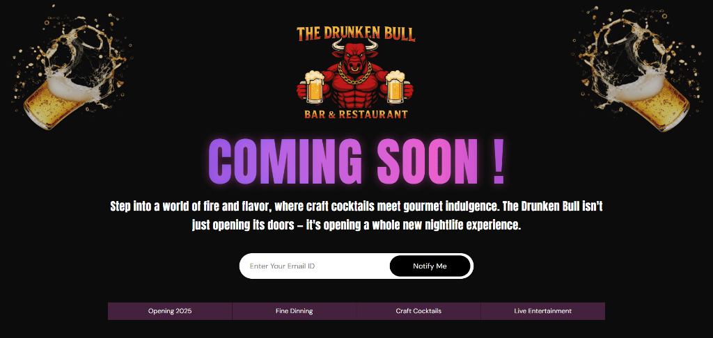The Drunken Bull The Drunken Bull - Bar & Restaurant Management System by Metatech India